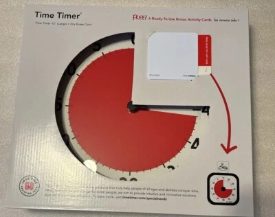 TIME TIMER Visual Timer - 60 Min Kids Desk Countdown Clock 12 IN - Image 1 of 4