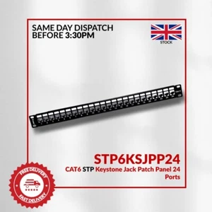 STP CAT6 Keystone Jack Patch Panel 24 Ports - Bild 1 von 7