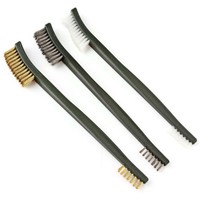 3Pcs Mini Wire Brush Steel Brass Cleaning Polishing Metal Rust Remover Tool Set