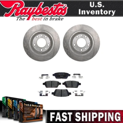 Kit de rotores de freno traseros pastillas de freno de cerámica y herrajes para Mercury Milan 2006-2011 Foto 1 de 4