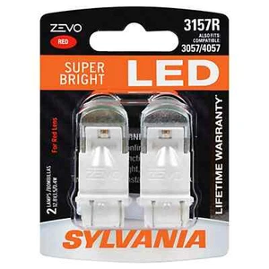 SYLVANIA ZEVO 3157R RED LED BULBS ALSO (3057 4057) LED 12v 0.4/1.5W -2 NEW Bulbs - Picture 1 of 2