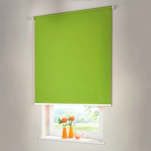 Verdunkelungsrollo Mittelzugrollo Springrollo Rollo - Höhe 180 cm limone - Bild 1 von 37
