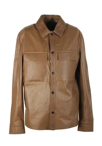 ZEGNA Brown Oasi Leather Overshirt Size 52 IT / 42R U.S. New With Tags - Picture 1 of 5