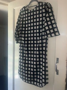 Louis Feraud ladies black white summer evening dress size 36" - Picture 1 of 6