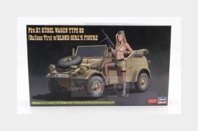1:24 HASEGAWA Volkswagen Type 82 Cabriolet Open Military 1940 Kit HA52273 - Immagine 1 di 2