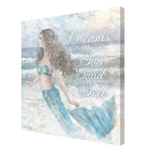14"x14" Mermaid Dreams Gallery Wrapped Canvas - Picture 1 of 1