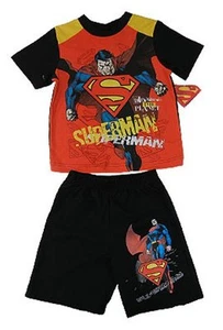 NEW Licensed Boys Superman Summer Pyjamas/Pjs - Sizes 6 & 7 - Picture 1 of 1