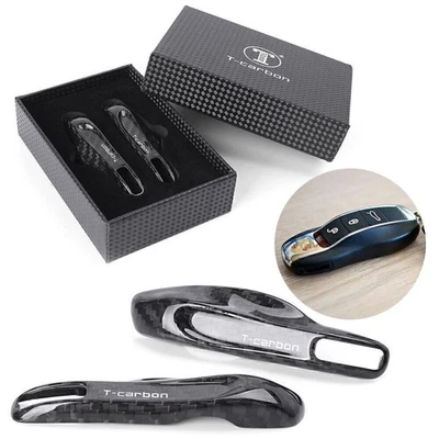 Carbon Fiber Replacement Remote Key Fob Case Cover Fit Porsche - Image 1 of 4