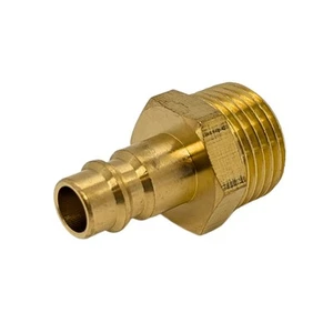 Kupplungsstecker mit Außengewinde 1/2" aus Messing Druckluftkupplung-Stecker Sch - Picture 1 of 7