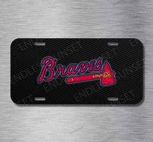 NUEVO Atlanta Braves Aluminio Placa Coche SUV Camión - Imagen 1 de 2