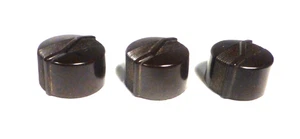 vintage CROSLEY 62TD  TABLETOP:   Set of 3 BAKELITE push-on KNOBS - 1" on bottom - Picture 1 of 3