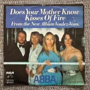 ABBA - Does Your Mother Know / Kisses Of Fire - MEXICO PRESS 45 promo - Picture 1 of 4