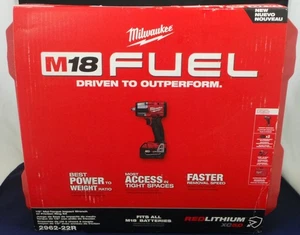 Milwaukee 2962-22R M18 FUEL 18V 1/2Inch Impact Wrench With Friction Ring Kit NEW - Picture 1 of 3
