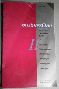 Business One Irwin Catalog of Books, Fall 1990 - Picture 1 of 20