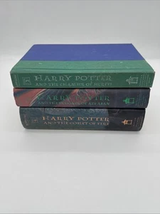 LOT OF 3 HARRY POTTER HARDCOVER BOOKS #2,3,4 American Edition BY J K ROWLING - Picture 1 of 7