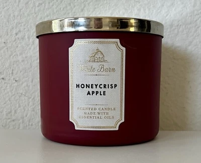 HONEYCRISP APPLE Big 3 Wick Candle Bath & Body Works Autumn Apples Leaves Fall - Image 1 of 4