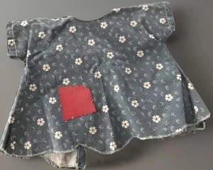 Vintage Doll Bisque Blue Top Textile Patched Hand-stitched - Picture 1 of 4