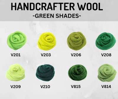 HandCrafter Super Fast Felting Wool - Green Shades (Choose Colours) - Image 1 of 4