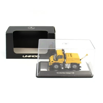 Mercedes-Benz Modellino Auto 1:50 Unimog U430 Zweiwegefahrzeug Giallo B66004201 - Immagine 1 di 4