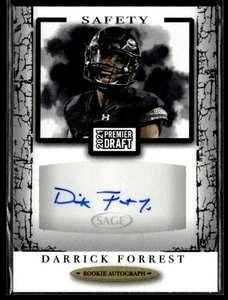 2021 SAGE Premier Draft #A92 Darrick Forrest Autographs Black - Picture 1 of 2