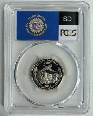 2006-S 25C Silver South Dakota Quarter PCGS PR70DCAM (Flag Label) - Image 1 of 2
