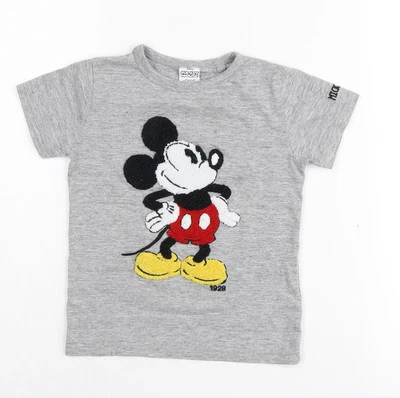 Next Boys Grey Mickey Mouse T-Shirt - 2-3 Years - Image 1 of 4