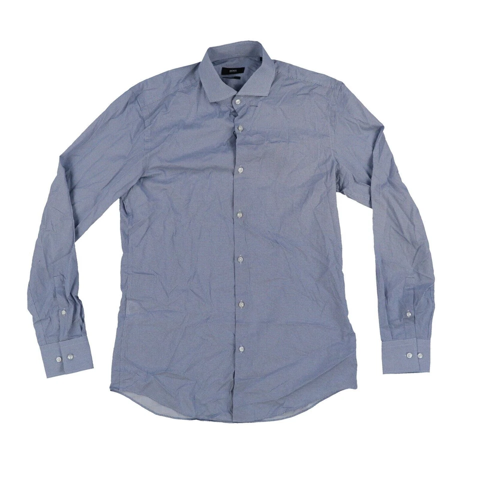 Camisa de vestir Hugo Boss para hombre calce ajustado manga larga cuello abotonado Foto 1 de 1