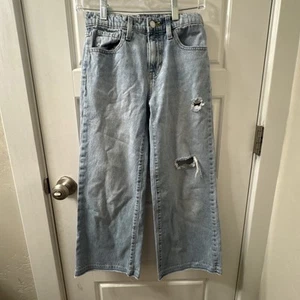 Old Navy Girls Baggy Wide Leg High Rise Built Tough Jeans size 12 - Picture 1 of 4