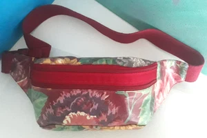 Vintage 90er ~ Nordic House Designs ~ Wachstuch gewachst Bauchtasche Tasche ~ Reißverschluss ~ SCHÖN - Bild 1 von 18