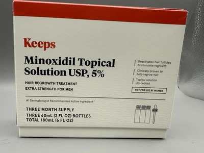 New Keeps Extra Strength Minoxidil for Men Topical Hair Growth Serum 5% Solution - Image 1 of 4
