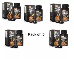 BODY GROW Fast Weight Gain Pillole Muscle Gain WEGHT GAIN 60 CAPSULE Confezione da 5 - Foto 1 di 4