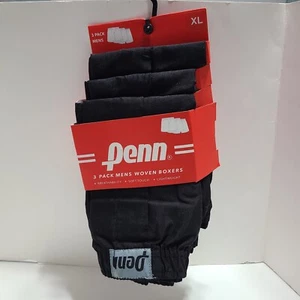 Penn 3 Pack Mens Woven Boxers Size Extra Large Color Black. - Picture 1 of 16