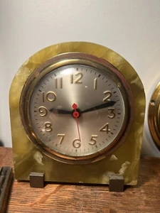 Antique Sessions Mantle Clock Green Onyx Marble Tested Excellent & Exotic - Picture 1 of 5