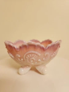 Antique Northwood Dugan Inverted Fan And Feather Footed Slag Bowl - Picture 1 of 6