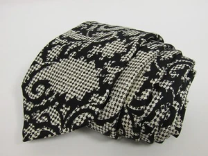 Vintage Yves Saint Laurent Men's 100% Silk Black & White Paisley Pattern Tie - Bild 1 von 5