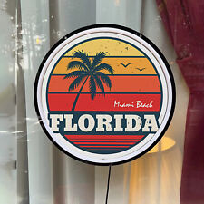 Florida City Sign Neon Light For Pub Mall Store Poster Wall Decor LED 12"x12" H4