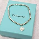 Mini bracelet perle Tiffany & Co. Return To Genuine Silver Heart 4 mm taille 7" #2