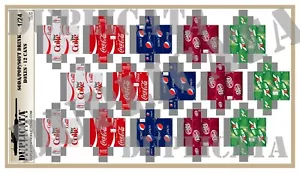 Diorama Accessory - 1/24 Soda / Pop / Soft Drink Boxes - 12 Cans - Picture 1 of 3