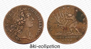 Jeton Louis XV°- Parties et Revenus Casuelles 1747. IUVAT ANNUA CURA. Cuivre - Imagen 1 de 1