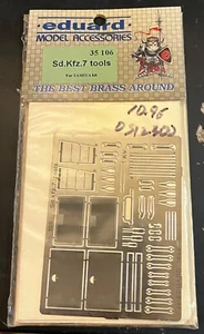SD.KFZ 7/2 37MM FLAK 37 TOOLS Eduard 1:35 PE Detail #35106 FOR TAMIYA KIT - Picture 1 of 2