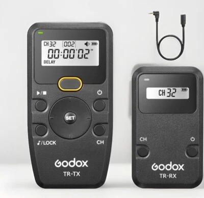Godox TR-TX TR-RX Wireless Timer Remote Control Camera Shutter Release Cable NEW - Image 1 of 4
