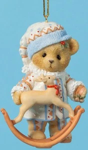 Cherished Teddies TREASURED TOYLAND Teddy Bear &Reindeer Rocker Ornament 4026275 - Picture 1 of 1