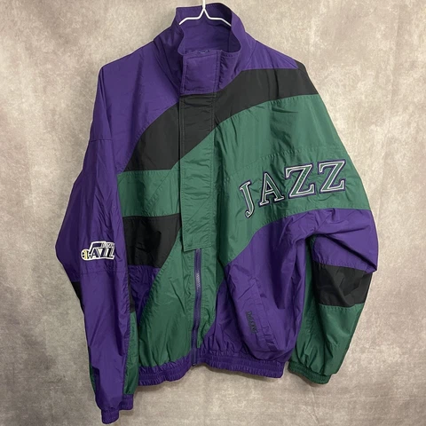 Vintage NBA Utah Jazz Delong Sportswear Jacket Adult Size Large L Basketball VTG Cover