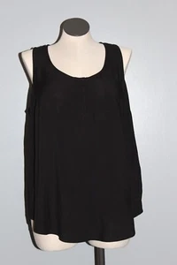 Torrid 1 1X 14-16 Challis Henley Pocket Sleeveless Tank Deep Black NEW NWT - Picture 1 of 19
