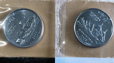 2000-P&D Virginia Uncirculated States Quarters in Mint Cello (2 Coins) - Image 1 of 2