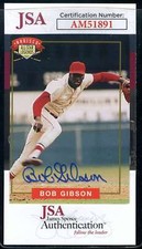 Bob Gibson JSA Coa Signed 1994 Nabisco All Star Legends Autograph