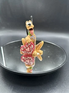 Jim Shore Disney Traditions Pluto Holding Heart - Mickey and Friends 6010108 - Picture 1 of 2