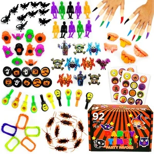 92 PCS Halloween Toys Party Favors for Kids Bucket Stuffers Pinata Fillers Prize - Picture 1 of 8