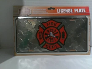 Placa de licencia/metal de metal Country Side Products, departamento de bomberos - Imagen 1 de 2