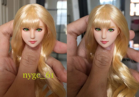1:6 Beauty Little Girl Head Sculpt Obitsu Fit 12'' Female PH UD LD Figure Cover